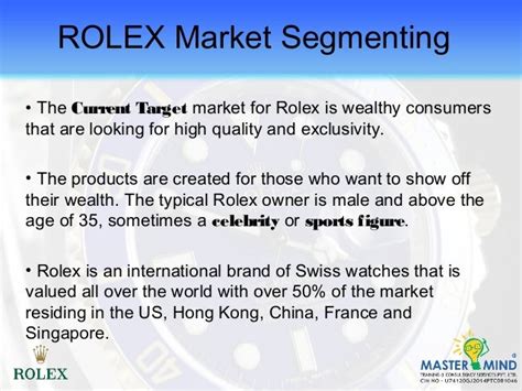 rolex target market